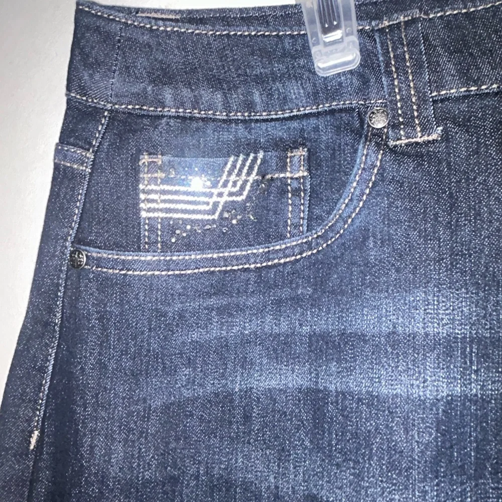 Christopher & Banks Black Denim Pencil Skirt size 14 new with tags